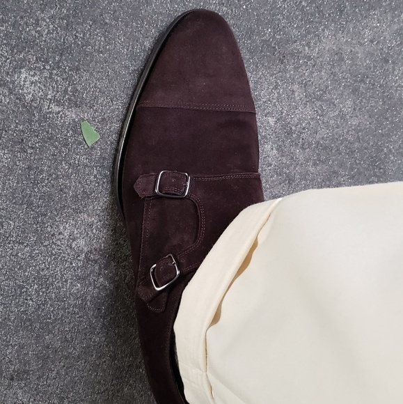 Brown Suede (11.5) Double Monk Strap by Suitsupply - Picture 3 of 8